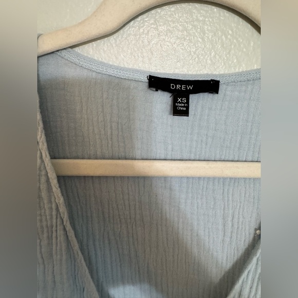 Drew x Anthropologie Maggie Cotton Gauze Flutter Sleeve Wrap Dress - Picture 4 of 6